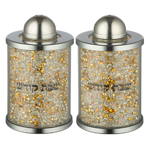 Crystal Salt & Pepper Shakers - Gold