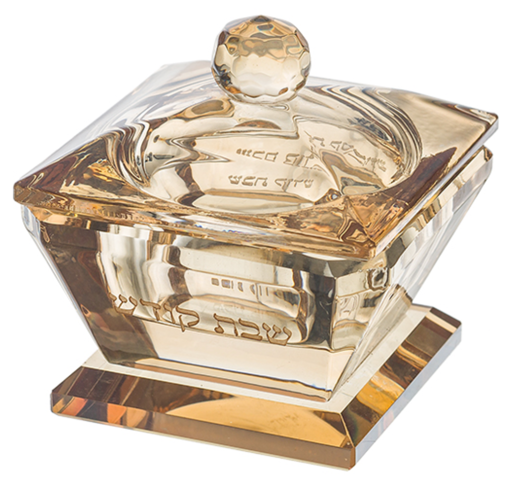 Crystal Salt Holder - Gold