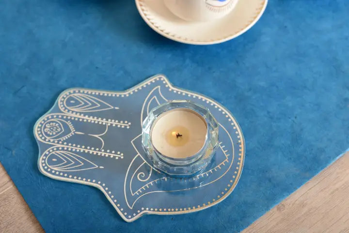 Hand Candle Holder 12X15Cm Silver Mirror