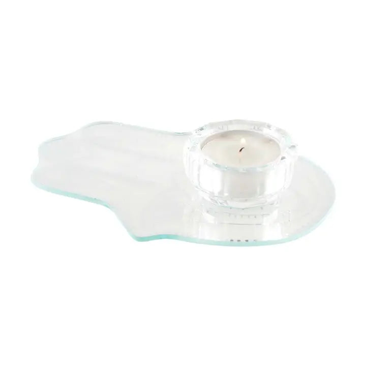 Hand Candle Holder 12X15Cm Silver Mirror