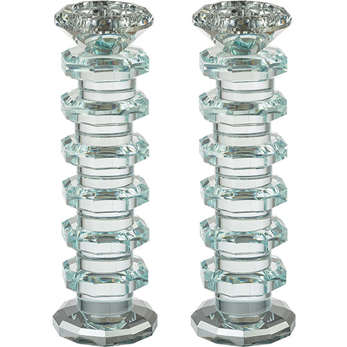 Pair of Crystal Elegant Candlesticks 22.5 cm