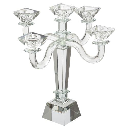 Crystal 5 Branch Candlesticks 32 cm