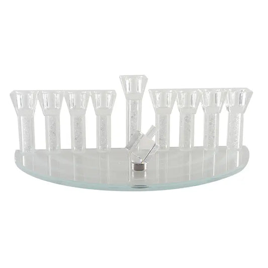 Semi-Circle Crystal Menorah