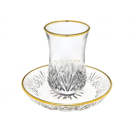 Crystal and Gold Kiddush Cup