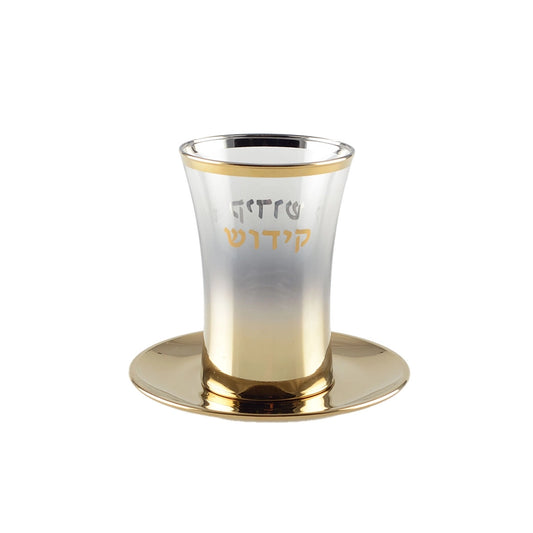 Golden Bass kiddush Glass