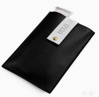 Leather Pouch Havdala Set - Ashkenaz