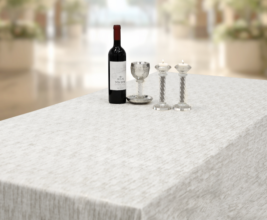 Elegant Velvet Tablecloth 140*450 cm - Silver