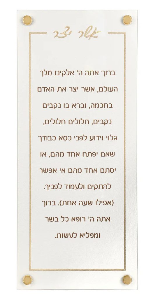 Leatherette Classic Asher Yatzar with Gold Embroidery