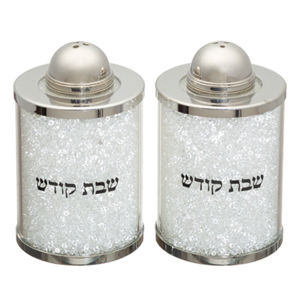 Crystal Salt & Pepper Shakers - White