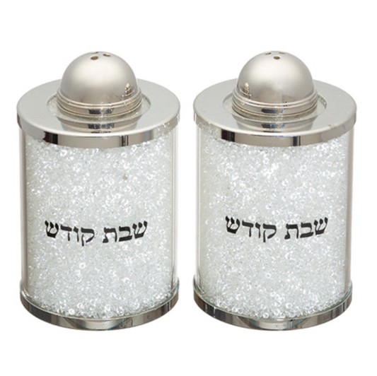 Crystal Salt & Pepper Shakers - White